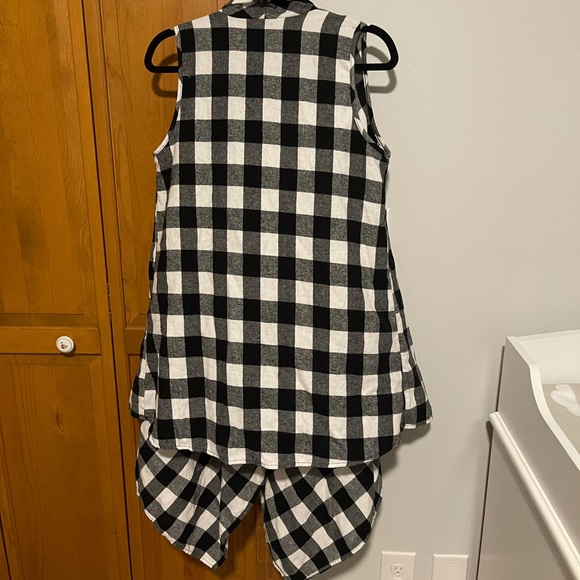 Plaid flowy vest - Picture 2 of 2